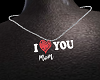 I ❤ YOU MOM Necklace