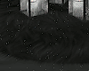 Black Fur Rug w Lanterns