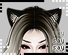 [S] Cream/Black Cat Ears