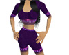 Beaded Bodysuit Purple