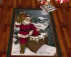 Santa in the Chimney Rug