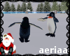 Winter playing penguins