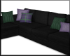 Black L Shaped Sofa ~
