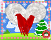 KIDS SANTA RED FUR GLOVE