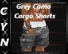 Grey Camo Cargo Shorts