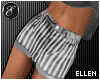 !E Striped shorts blk/wt