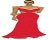 red long evening gown