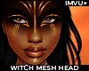 ! gold witch mesh head
