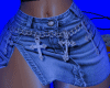 jean cross skirt