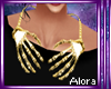 (A) Gold Skeleton Hands