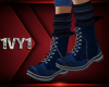 1V Denim Boots w/ Socks