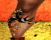 Right Leg Tribal Tattoo