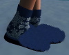 Blue Christmas Slippers