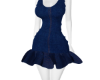 Denim Pleated Mini Dress