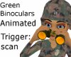 Animated green Binocular