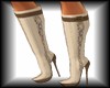 Beige High Heel Boots