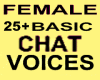 %) 25+ Female Voices