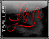 Red Love word sticker