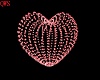 Red/Wht Xmas Decor Heart
