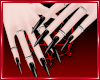 Valentines black nails
