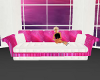 pink white couch
