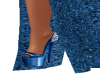 Blue Glitter Gown Heels