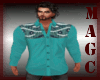 Teal west desighed shirt