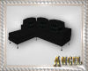 [AIB]Black Leather Sofa