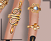 Gold jewels Nails ~ ML