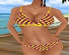 graphic yellow bikini