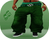 {SG} M GREEN BAGGY JEANS