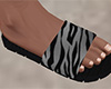 Gray Tiger Stripe Sandals (M)