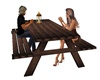 Picnic table with poses