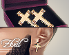 Zkr| Gold Cross Earrings