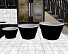 Three Black Mixing Bowls