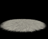 Cream Fur Round Rug