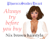 Nix brown hairstyle