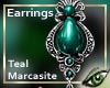 .a Teal Marcasite Drops