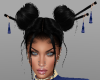 asian hair pins blue