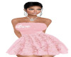 Pink lace mini dress