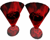 blood rose glass chairs