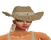 *F70 Brown Cowgirl Hat