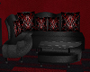blk red couch