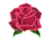 neon red rose