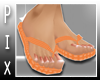 |Px| Orange Flip Flops