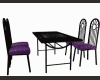 Black purple dinnertable