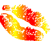 sticker kiss colored
