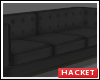 H@K Black Leather Couch