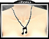 *T* Blk Music Note Neck