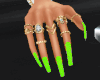 dj lime green nails